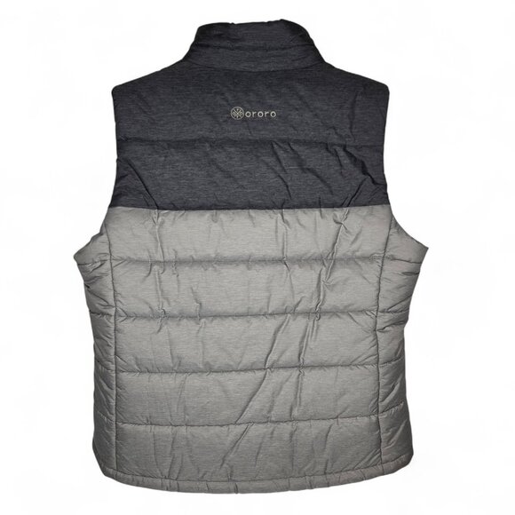 ORORO Heated Puffer Vest Men's Color Panel Winter Cold No Charger or Battery M - Picture 2 of 7